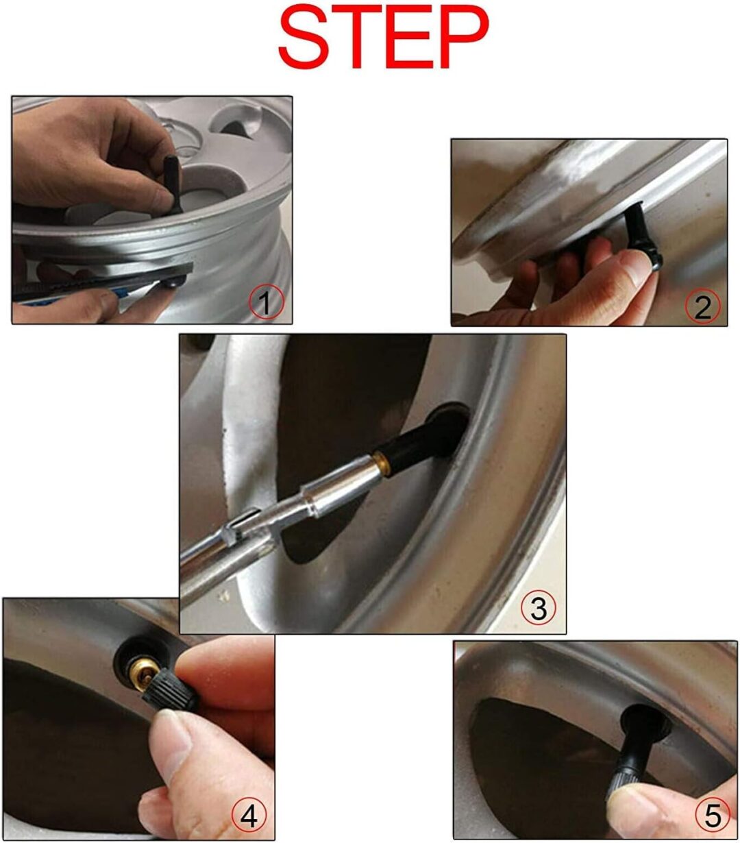 MEIHUA | 100Pcs Snap-in Short Black Rubber Tire Valve Stems for Tubeless Tires – 0.453 Inch (11.5mm) Rim Holes - Image 5