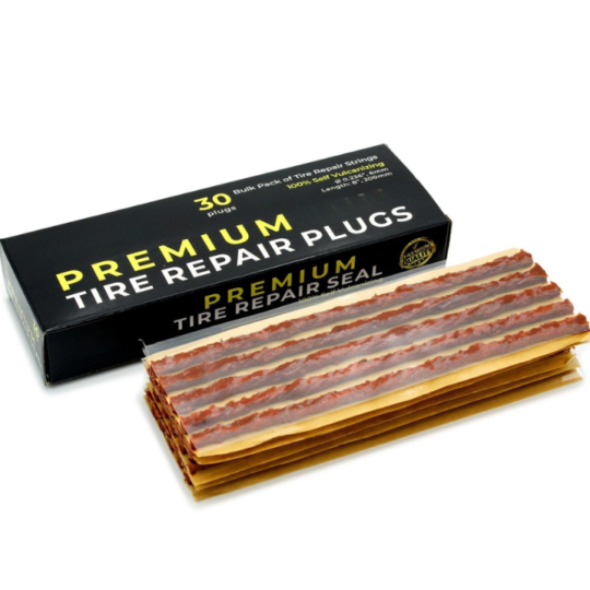 MEIHUA | 30 Pieces Brown 8" Tire Plug Insert String – Tubeless Flat Tire Repair Seal