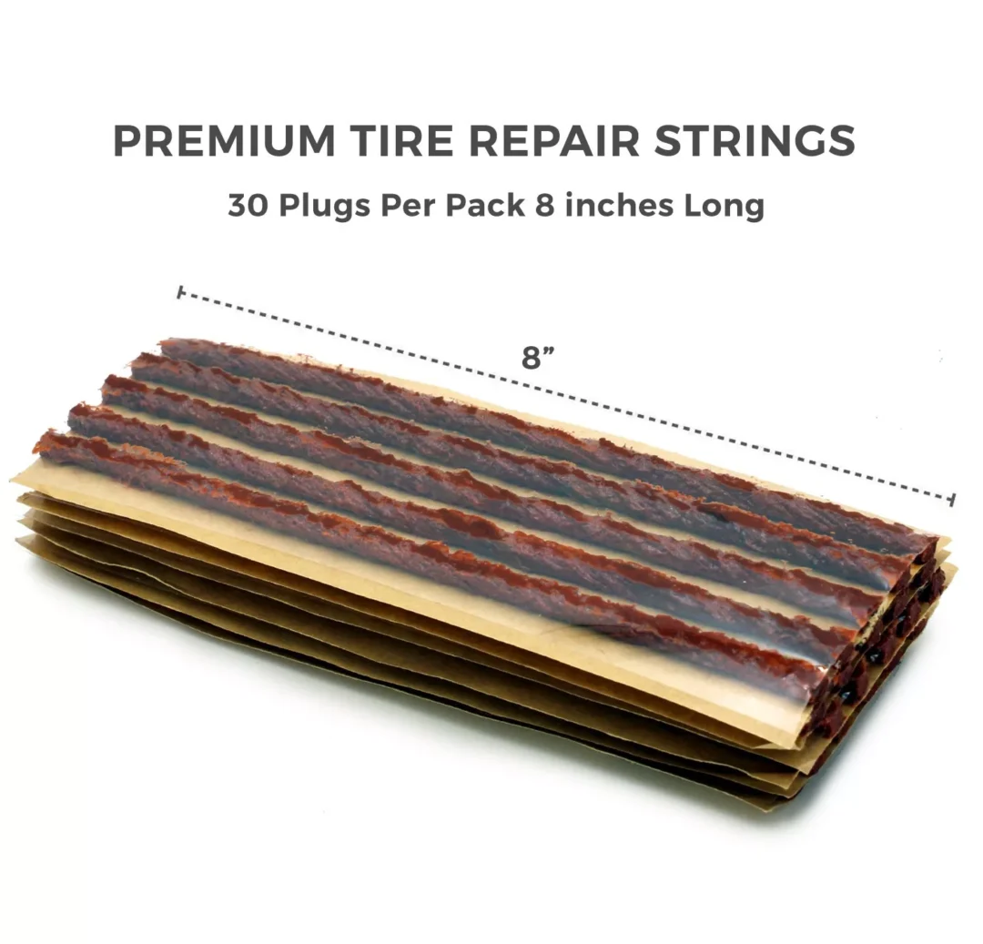 MEIHUA | 30 Pieces Brown 8" Tire Plug Insert String – Tubeless Flat Tire Repair Seal - Image 2