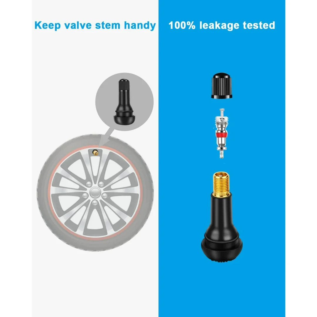 MEIHUA | TR415 100pcs Tire Valve Stem – Rubber Snap-In Valves for Tubeless Tires, Fits 0.625" Rim Holes - Image 2