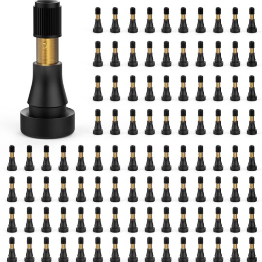 MEIHUA | 100PCS TR600HP Tire Valve Stems – High-Pressure Snap-In Rubber & Brass Valve Stems for 0.453"
